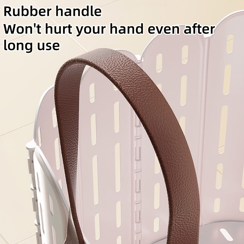 Bathroom and Toilet Basket Foldable Multi-purpose Storage Basket | Hand-carried, Laundry Hamper, Shopping, Toy Storage | Large-capacity, No Assembly