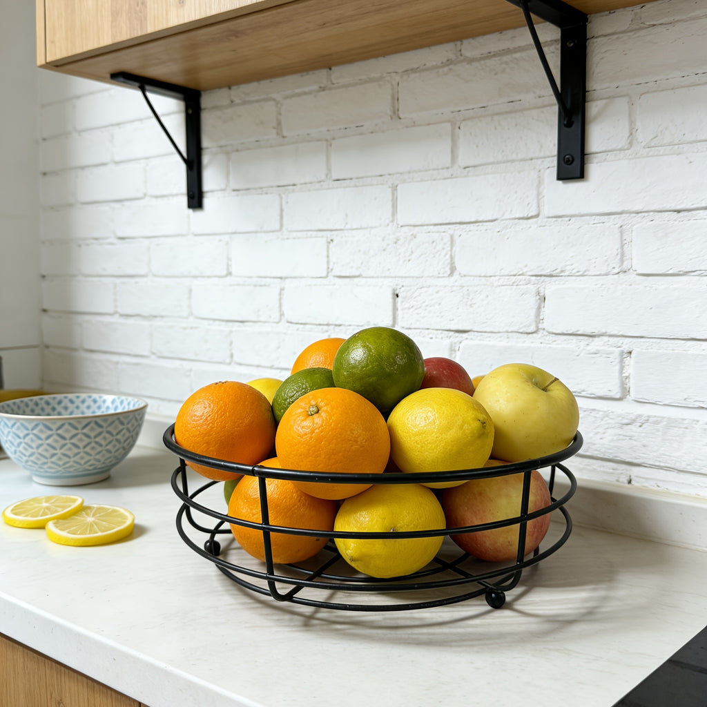 Large Fruit Basket, 2026 Pro Detachable Metal Fruit Plate, Countertop Use, for Holding Fruits, Bread, Vegetables and Snacks