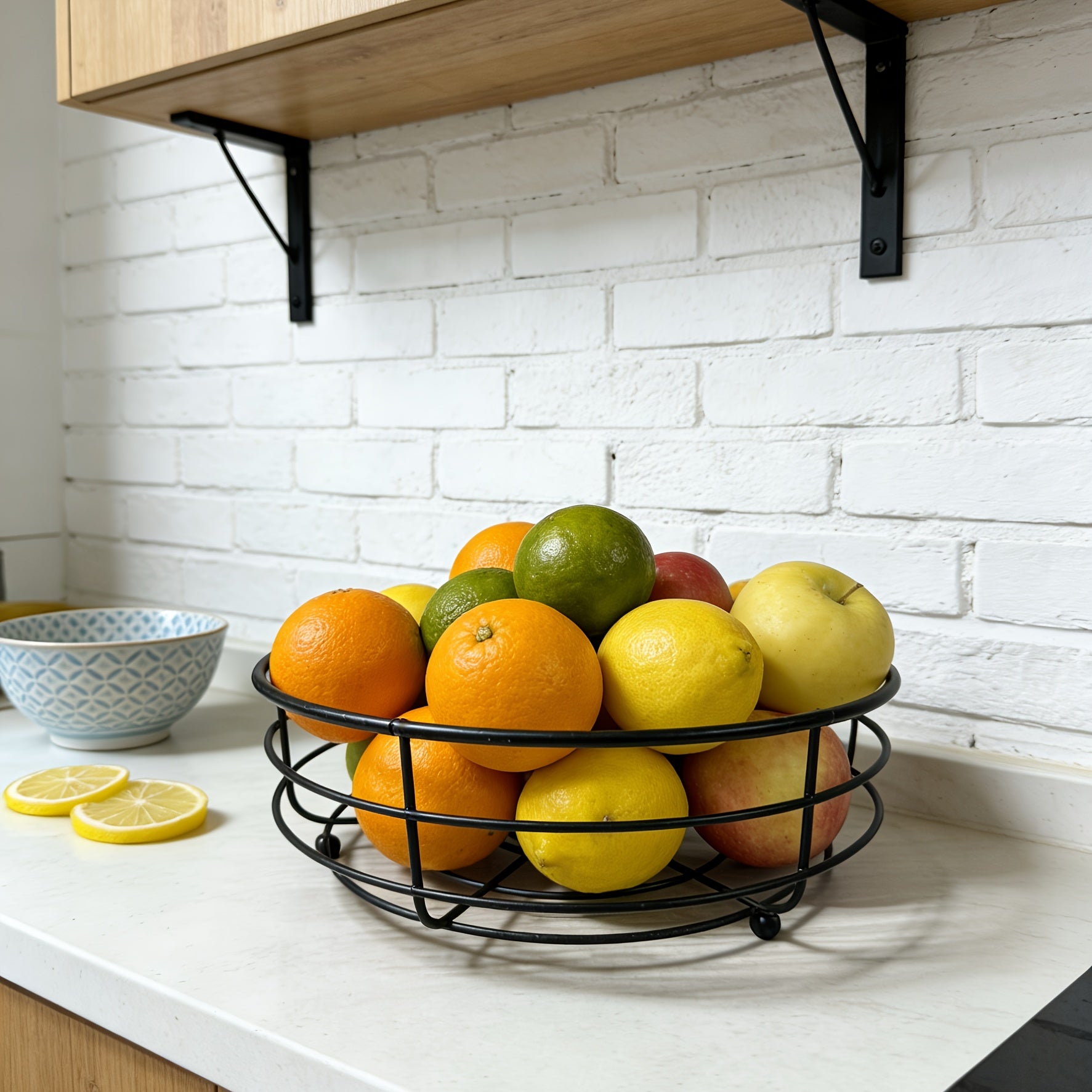 Large Fruit Basket, 2026 Pro Detachable Metal Fruit Plate, Countertop Use, for Holding Fruits, Bread, Vegetables and Snacks