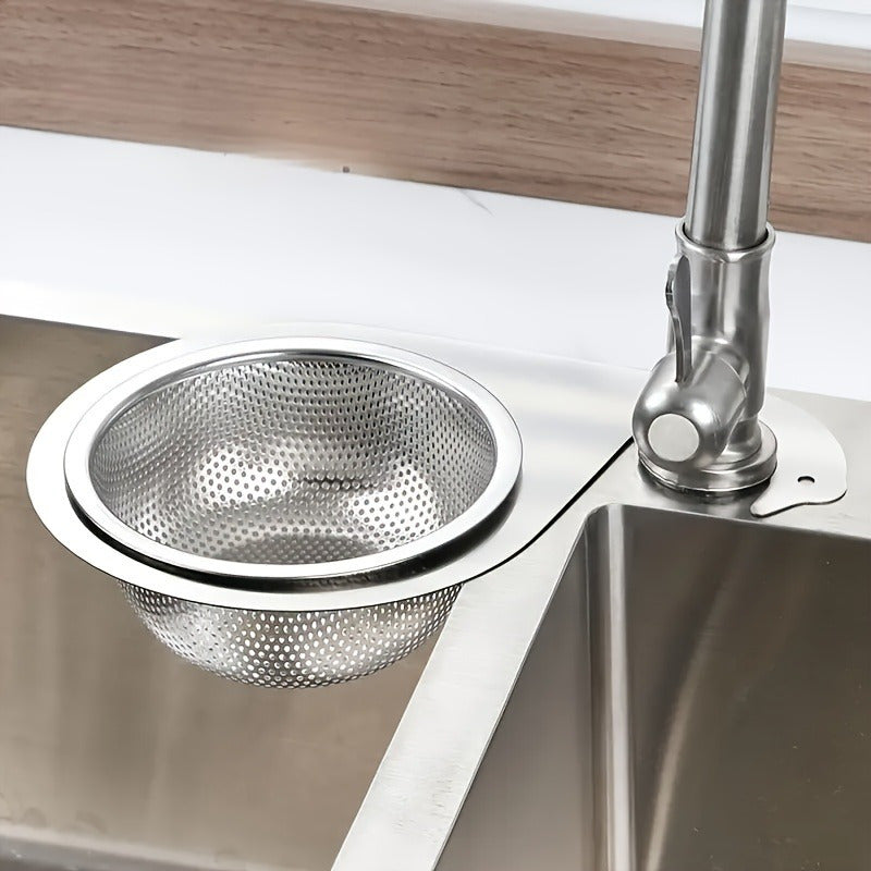 1pc Stainless Steel Swan Sink Strainer Basket | Durable Metal Mesh Filter for Kitchen Waste, Faucet Hanging Design for Easy Use in Modern Kitchens, Efficient Water Flow