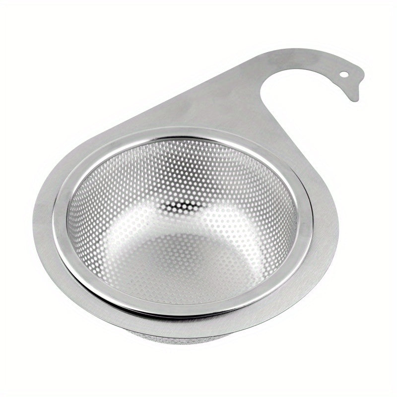 1pc Stainless Steel Swan Sink Strainer Basket | Durable Metal Mesh Filter for Kitchen Waste, Faucet Hanging Design for Easy Use in Modern Kitchens, Efficient Water Flow