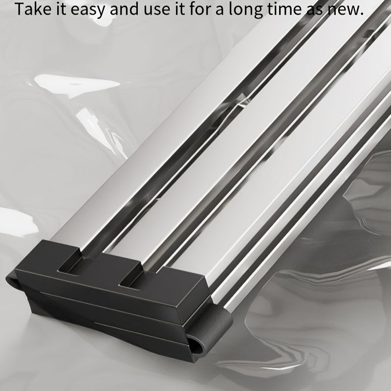 A Collapsible Draining Tool, a 304 Stainless Steel Kitchen Sink Drainer Rack for Bowls And Dishes, Featuring a Foldable And Expandable Draining Basket