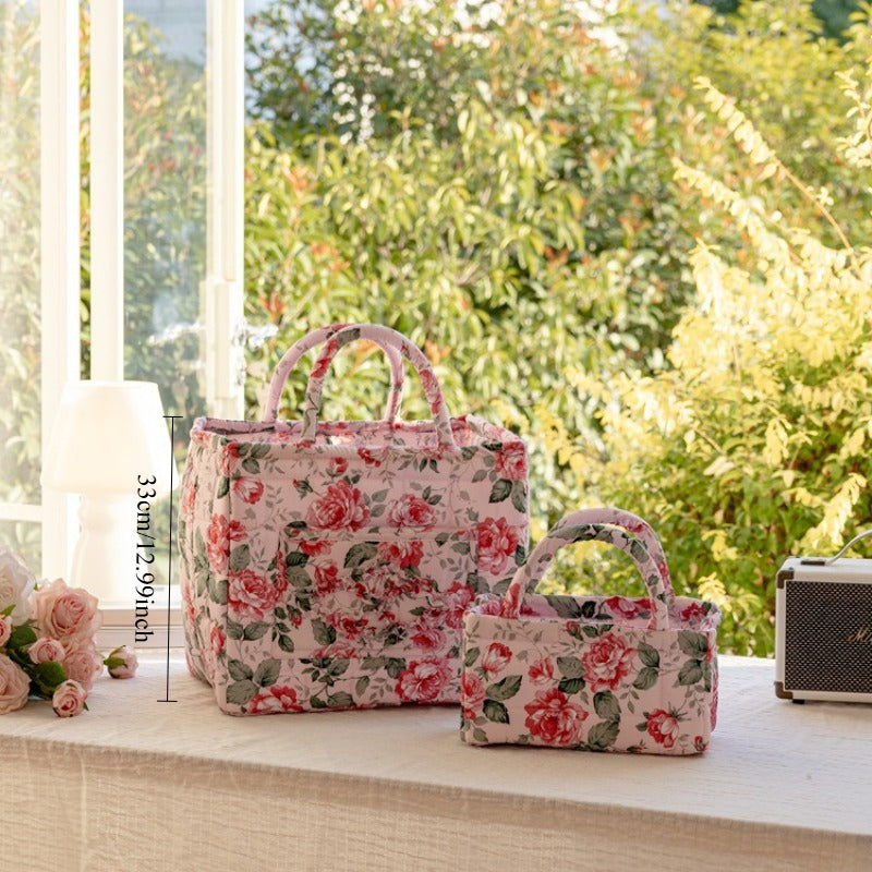 A Set of 2 Pastoral Floral Dirty Clothes Baskets, Home High-Value Stylish Large-Capacity Foldable Garbage Storage Basket Suitable for Storing Toys And Snacks, Suitable for Daily Travel As a Shopping Basket Exquisite Storage Basket, Shelf Baskets