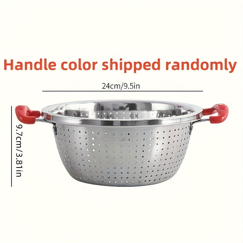 1pc, Filter Screen, Stainless Steel Drainage Basket, Fruit Cleaning Basket, Rice Cleaning Basket, Vegetable Cleaning Basket, Kitchen Sink Filter Screen, Vegetable Drainage Basket, Kitchen Tools and Kitchen Accessories
