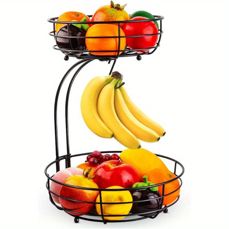 Large Fruit Basket, 2026 Pro Detachable Metal Fruit Plate, Countertop Use, for Holding Fruits, Bread, Vegetables and Snacks