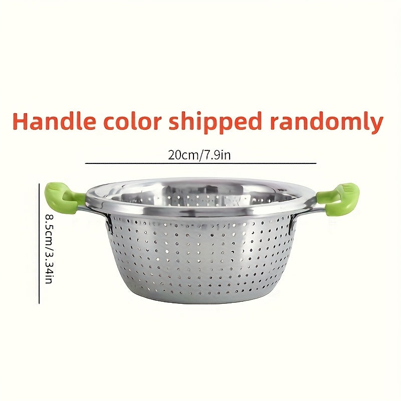 1pc, Filter Screen, Stainless Steel Drainage Basket, Fruit Cleaning Basket, Rice Cleaning Basket, Vegetable Cleaning Basket, Kitchen Sink Filter Screen, Vegetable Drainage Basket, Kitchen Tools and Kitchen Accessories