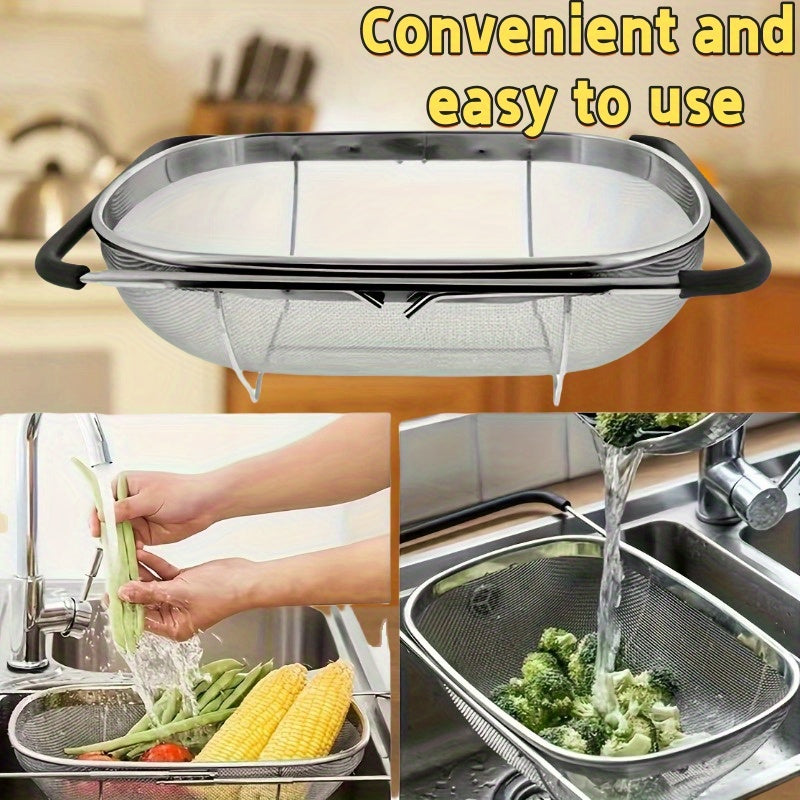 99 Applicable Scenarios. 1pc Stainless Steel Fine Mesh Filter Basket And Drain Basket - Kitchen Essential, Food Safety, Filtering Vegetables