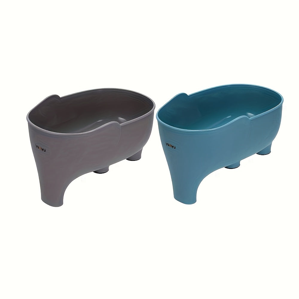 2pcs Plastic Drain Basket Suitable - Heavy-Duty Multi-Purpose Strainer Basket, Dish Drainer for Fruits Vegetables Rice Grains Lentils, Space-Saving Drain Basket