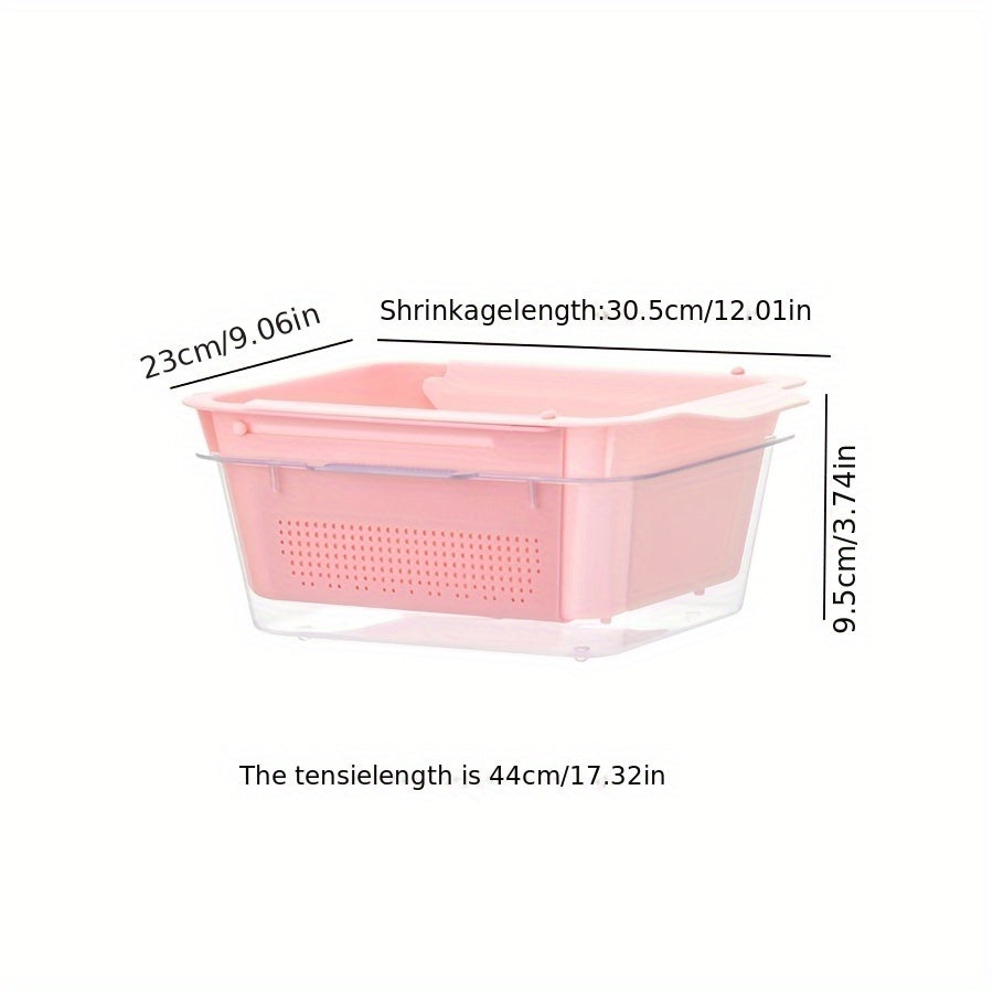 Adjustable Sink Filter 2pcs Set, Adjustable Plastic Sink Filter Basket - Expandable Kitchen Drain Rack with Handle, Durable Dishwashing And Waste Filter Solutions for Modern Kitchens