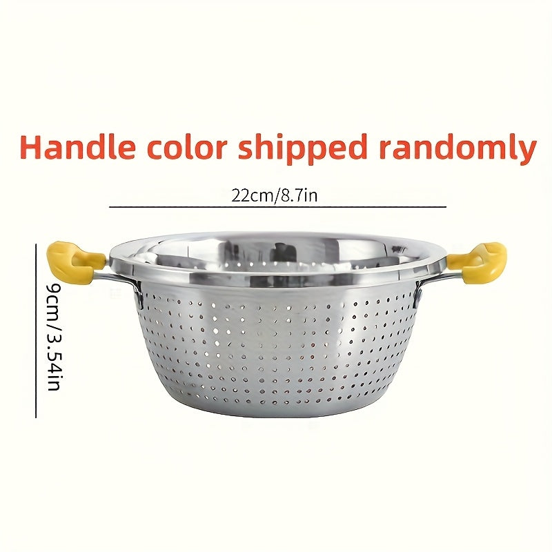 1pc, Filter Screen, Stainless Steel Drainage Basket, Fruit Cleaning Basket, Rice Cleaning Basket, Vegetable Cleaning Basket, Kitchen Sink Filter Screen, Vegetable Drainage Basket, Kitchen Tools and Kitchen Accessories