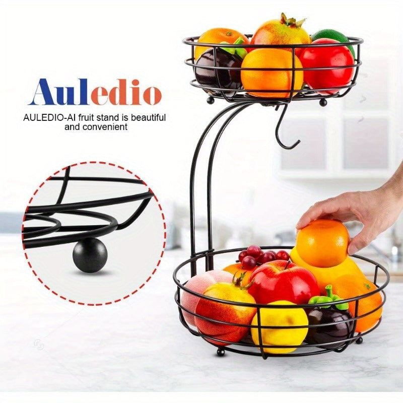 Large Fruit Basket, 2026 Pro Detachable Metal Fruit Plate, Countertop Use, for Holding Fruits, Bread, Vegetables and Snacks